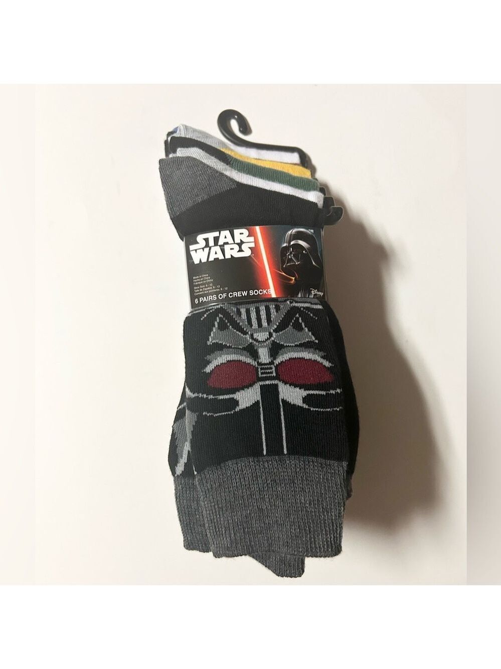 Star Wars Men’s Crew Socks 6 Pairs Shoe Size 6 to 12 NWT